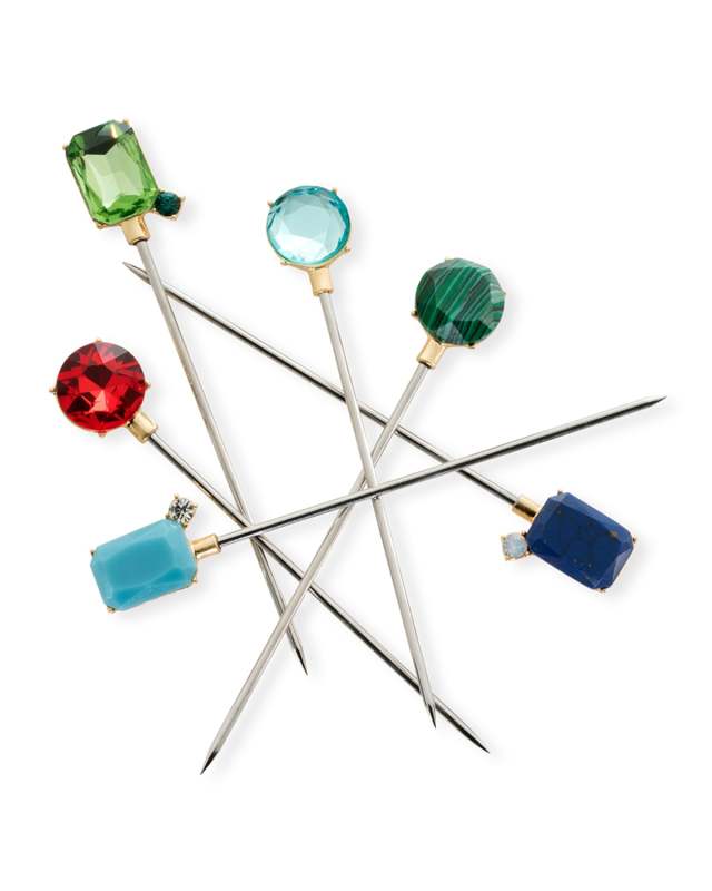Bright Gem Cocktail Picks, Set of 6
